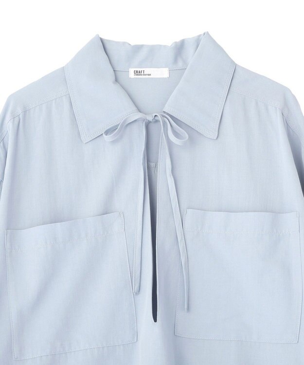 CRAFT STANDARD BOUTIQUE Vネックスキッパーシャツ Sax