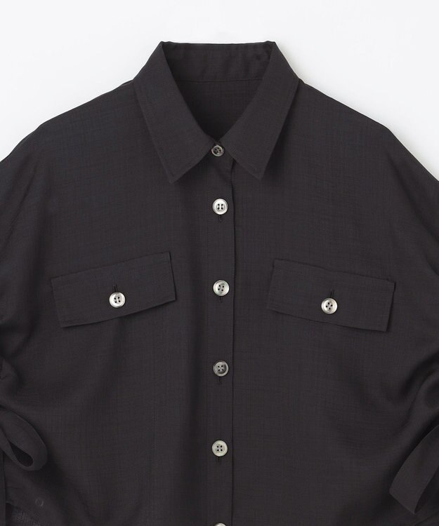 GRACE CONTINENTAL ショートポンチョシャツ ブラック