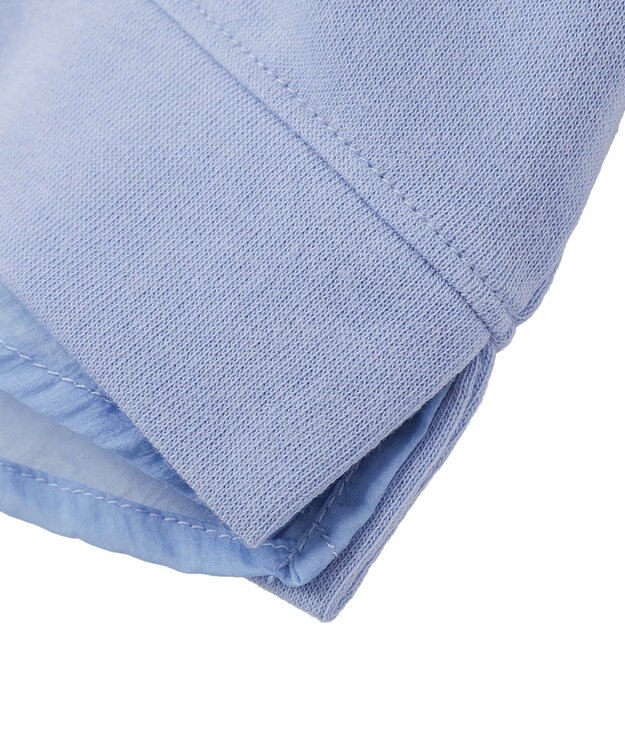 Green Parks 袖ドロストシアー裏毛ドッキングプルオーバー Blue