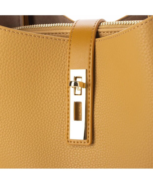 UNBILLION cachecache 3レイヤーヒネリ金具2wayトート イエロー