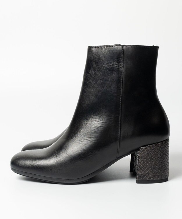 BONTRE 【BONTRE/ボントレ】スクエアショートブーツ ブラック/コンビ