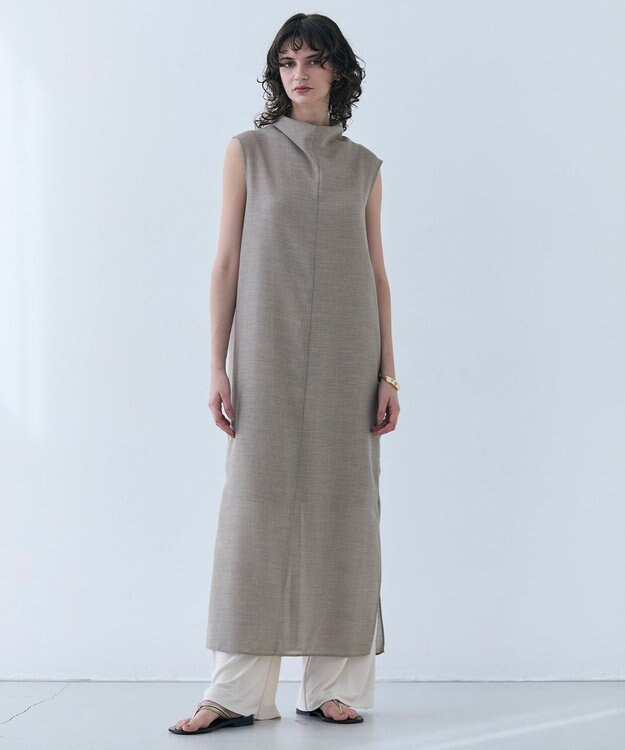 BEIGE， 【洗える】MELLE / ハイストレッチイージーパンツ Ecru