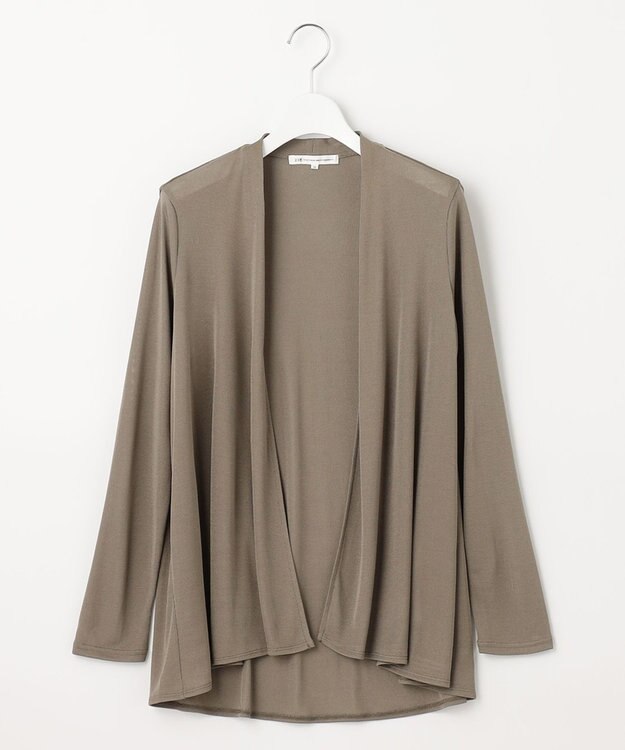 23区 L 【新色追加/UVケア/接触冷感】マルチ機能 シアー ショート カーディガン ダークブラウン系