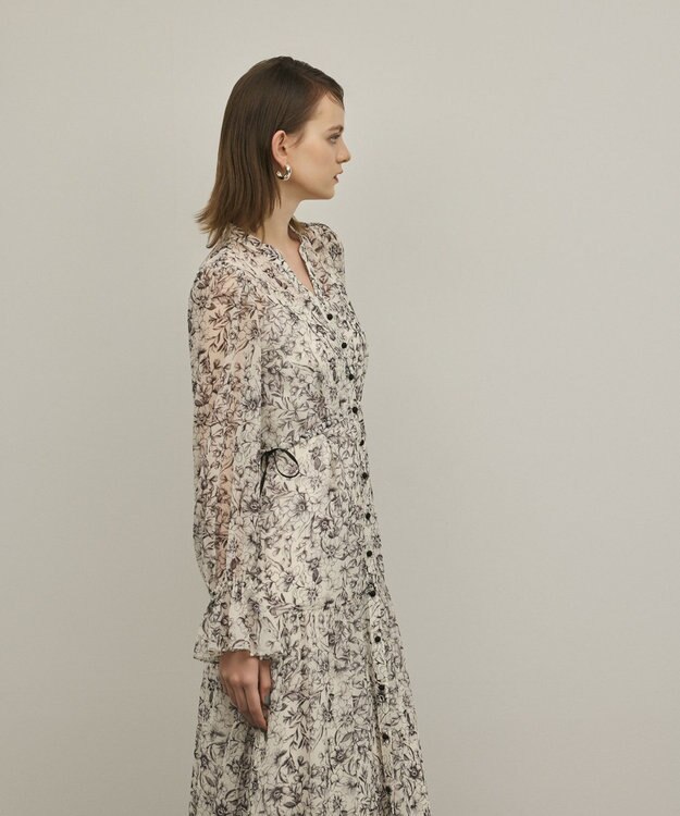 GRACE CONTINENTAL ドロストティアードフレアワンピース キナリ