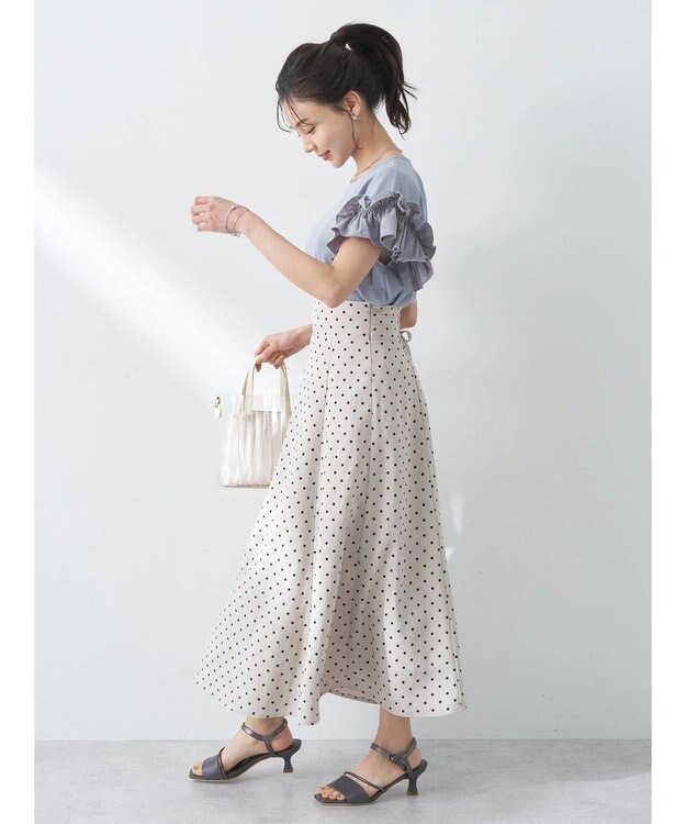 earth music&ecology フリルスリーブカットソー Sax