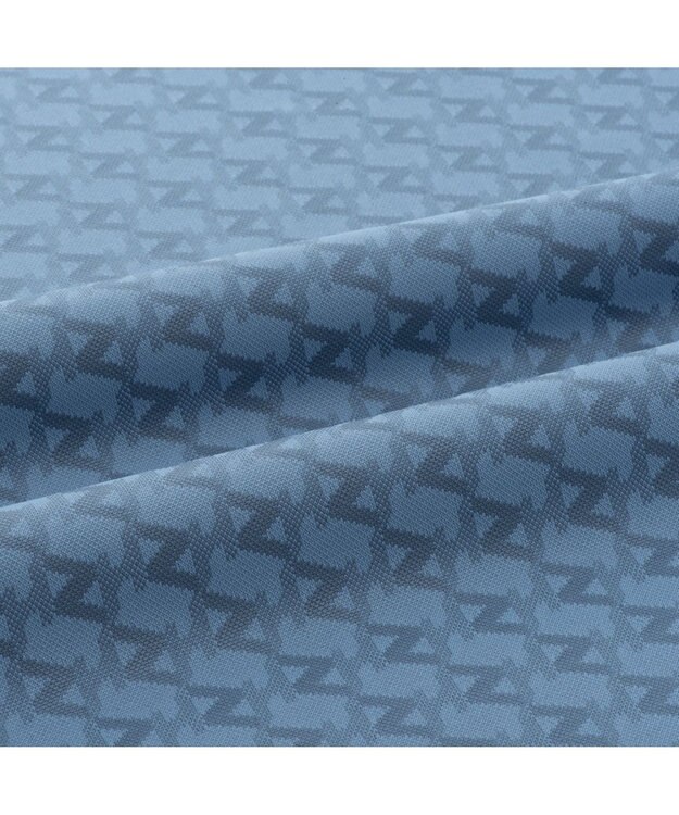 ZERO HALLIBURTON 【吸水速乾・UVケア】 ZHモノグラムモックネックTシャツ ZHG-W5S 82979 ライトブルー