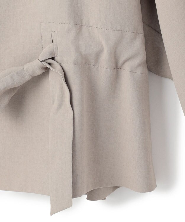 BEIGE， PORDIC / ドロスト付きノーカラージャケット Taupe