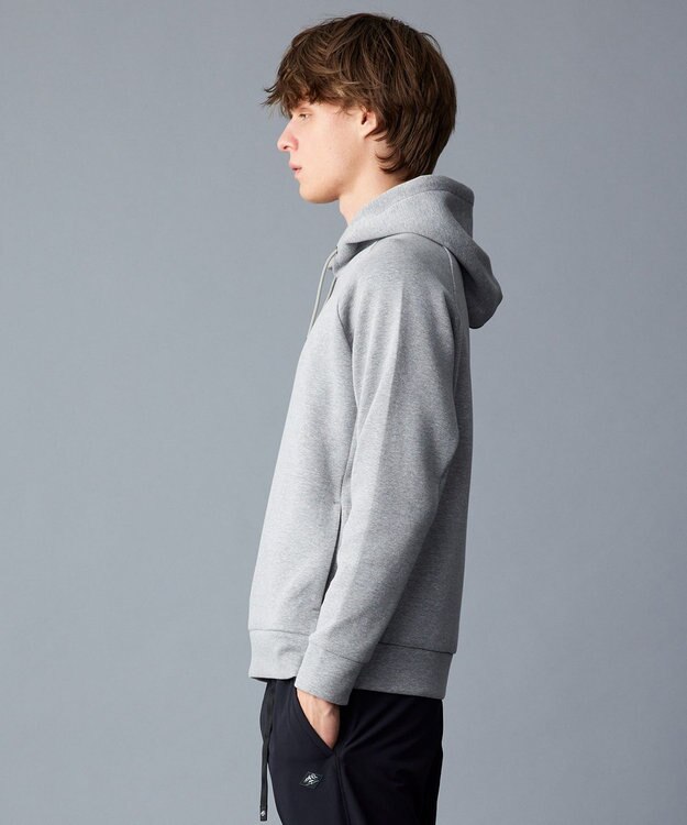 JOSEPH ABBOUD MOUNTAIN 【軽量/ソフト/イージーケア】ソフトダンボール ニット パーカー ライトグレー系