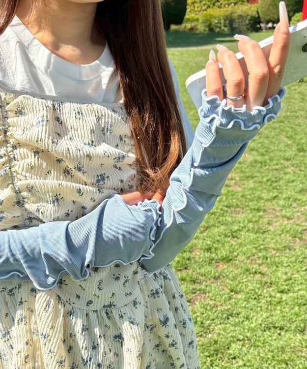 WEGO UV加工メロウアームカバー ブルー