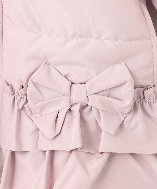 ANY KIDS 【洗濯機OK】中綿リボンコート ピンク