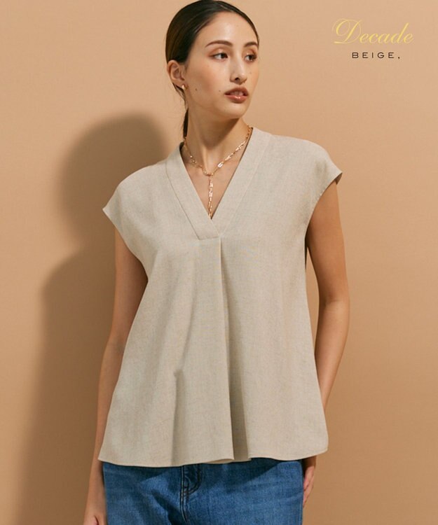 BEIGE， CAROLE / ペプラムブラウス Sand