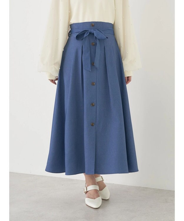 earth music&ecology デニムライクスカート Blue