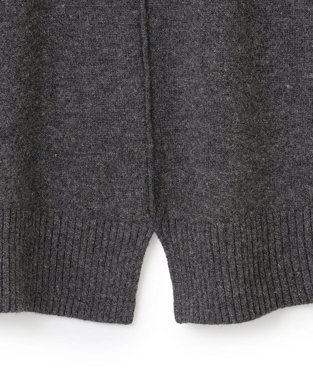 UNFILO カシミヤブレンド ハイネック ラメニット チャコールラメ