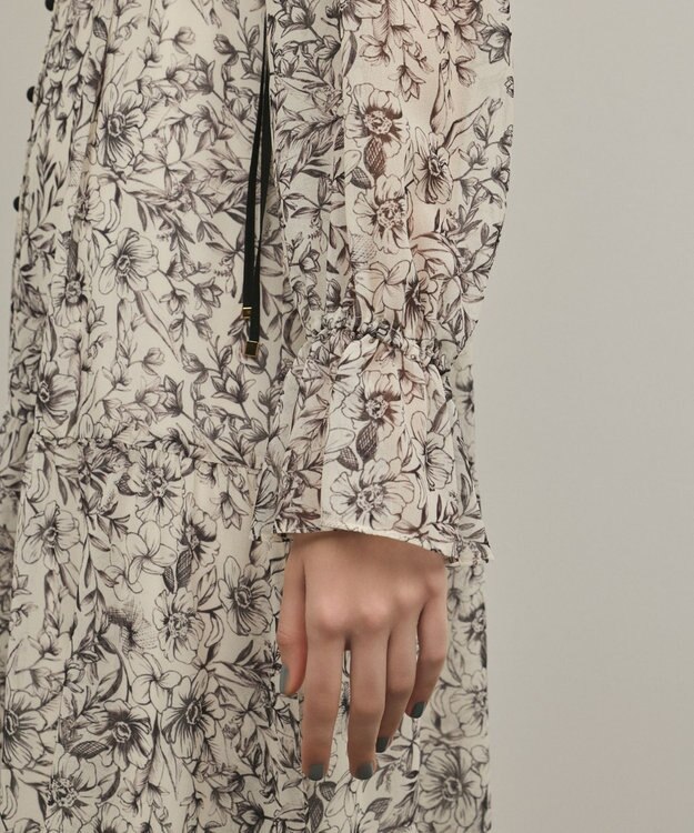 GRACE CONTINENTAL ドロストティアードフレアワンピース キナリ