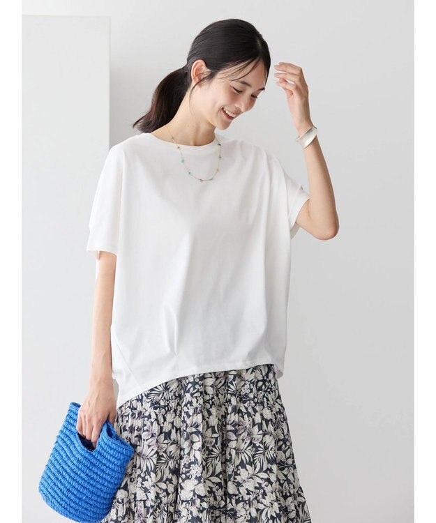 AMERICAN HOLIC 接触冷感裾タックカットプルオーバー Off White