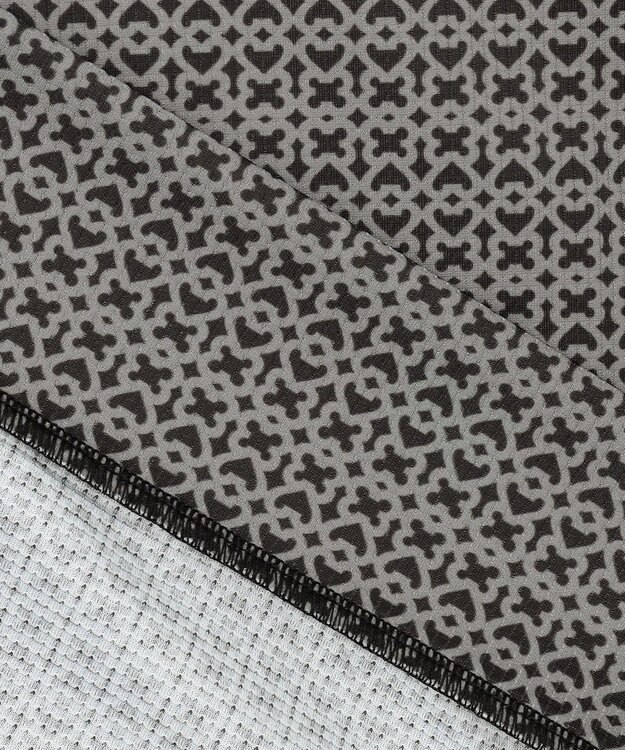 23区GOLF 【MEN】サンベールメッシュ モノグラムハーフジップ ブラック系5