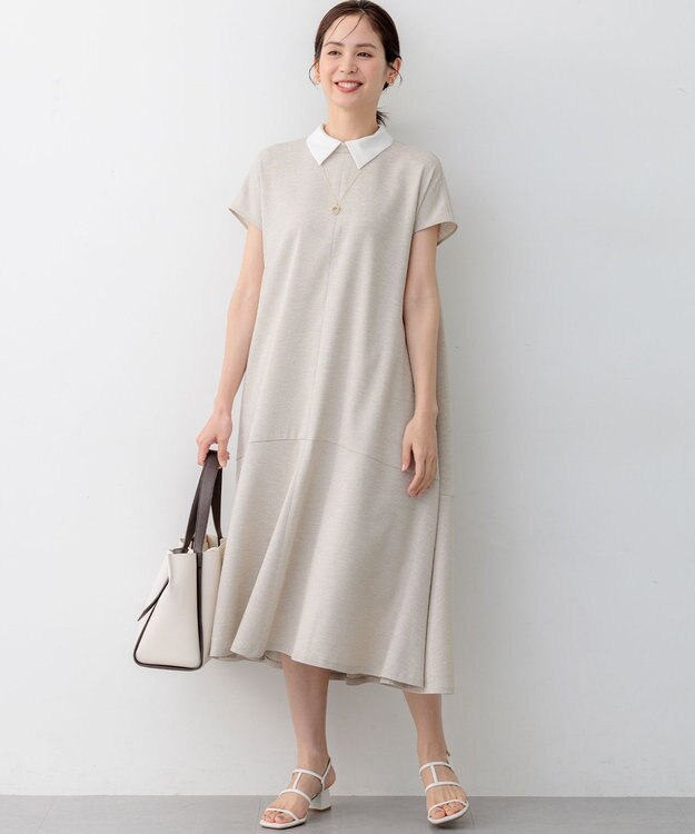 組曲 S 【先行予約】ライトリネンライク ワンピース ベージュ系