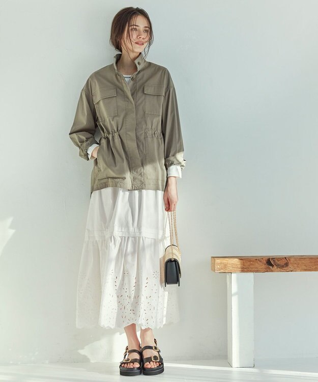 23区 L 【SLOW/一部店舗限定】ミドルフライスジャージー 長袖カットソー ホワイト系