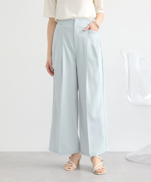 サイドビットワイドストレートパンツ / earth music&ecology