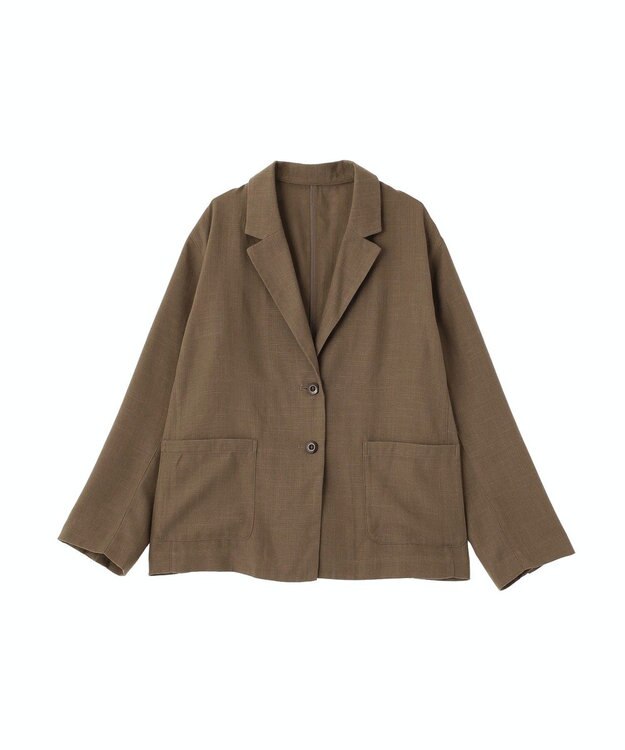 CRAFT STANDARD BOUTIQUE リネンライクオーバーサイズジャケット Brown