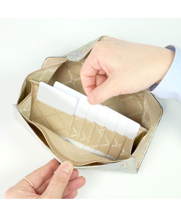 PELLE BORSA ギャルソンウォレット Rainbow Croco レインボークロコ 6101 イエロー