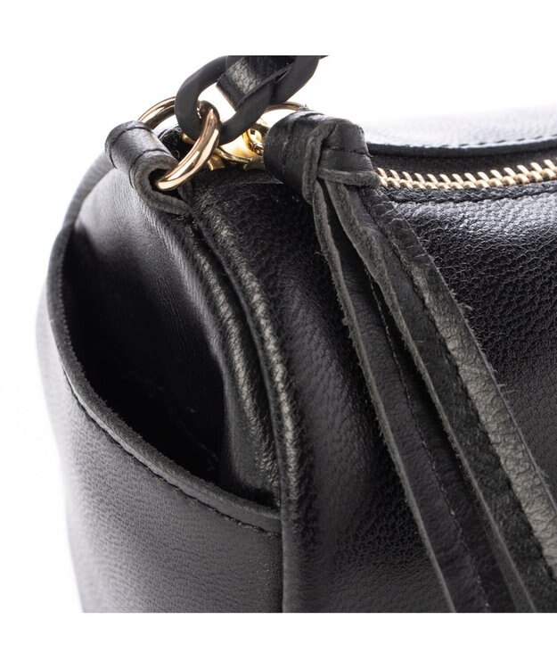 UNBILLION ペルケ perche / カラーチェーン筒形2wayショルダー ブラック