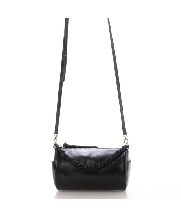 UNBILLION ペルケ perche / カラーチェーン筒形2wayショルダー ブラック