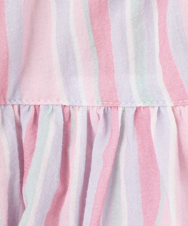 ANY KIDS 柄キュロット ピンクストライプ