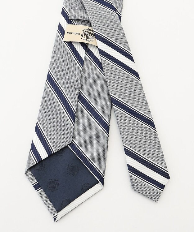 J.PRESS MEN 【LINEN MIX COLLECTION】 レジメンタル ネクタイ ネイビー系2