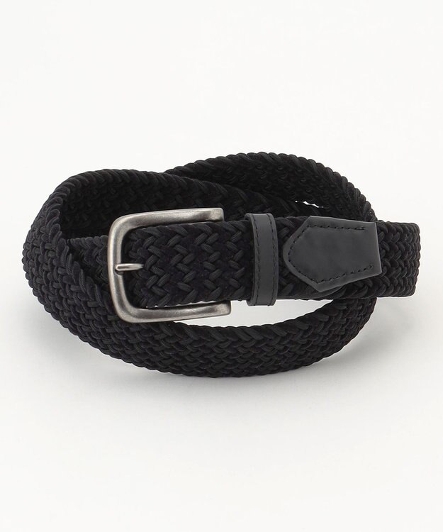 JOSEPH ABBOUD 【イタリア素材・日本製】ストレッチ ベロア ベルト ブラック系