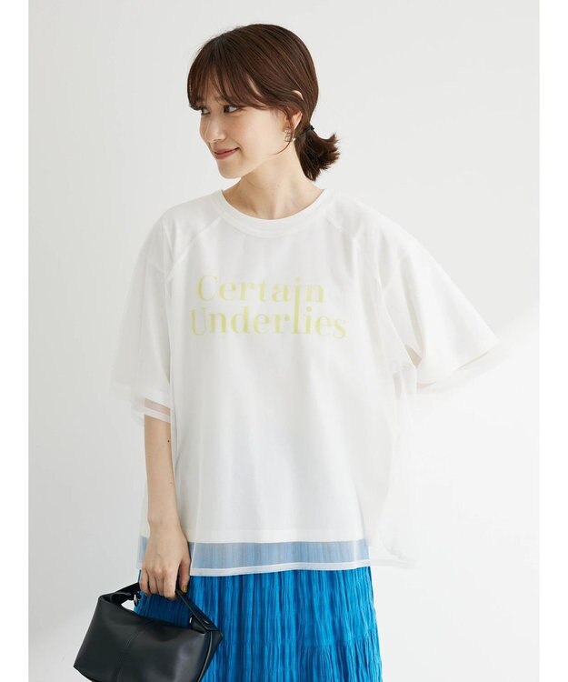 Green Parks ＳＥＴ２点　チュール＋ロゴＴｅｅ Off White