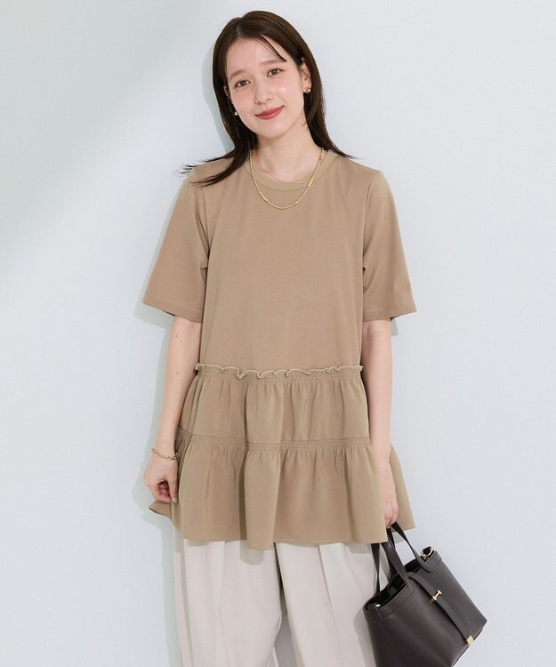 Green Parks 裾ドッキングプルオーバー Beige