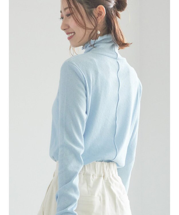 Te chichi 【宮本茉由着用】カラータートルインナー サックスブルー