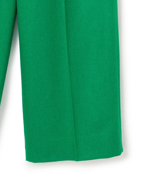 ICB ウォッシャブルライトウール ストレートパンツ グリーン