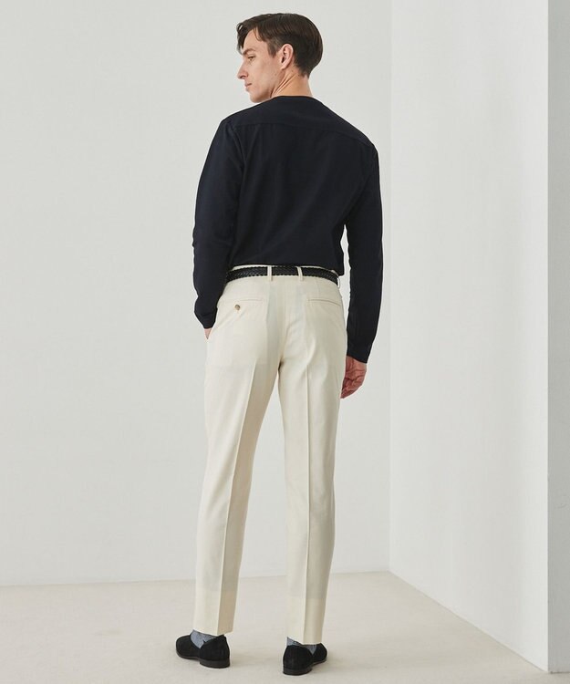 GOTAIRIKU 仕事で着られる綿パン【吸水速乾/ストレッチ/折り目加工】クールマックスコットンパンツ_ノータック（25年モデル） アイボリー/新色