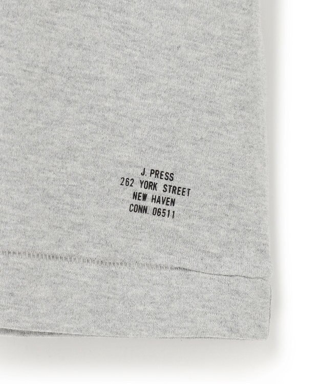 J.PRESS MEN 【J.PRESS ORIGINALS】【UNISEX】Cotton Jersey CRST Logo T-shirt ライトグレー系