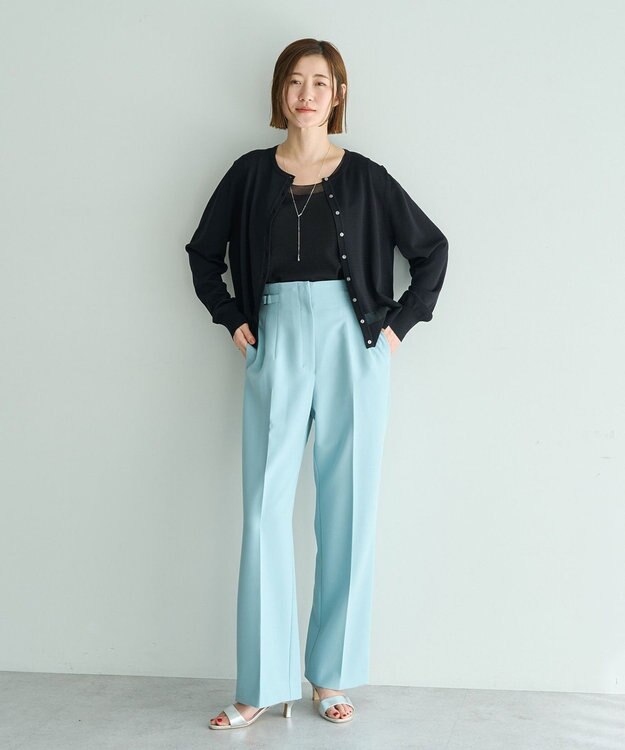 YECCA VECCA シアーMIXカーディガン Off White