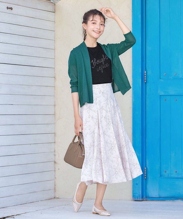 Tiaclasse 【洗える】立体刺繍ロゴTシャツカットソー ブラック