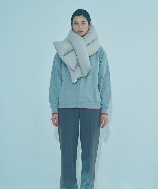 KWD 【日本製】DOWN SCARF グリーンダウン ダウンスカーフ グレージュ