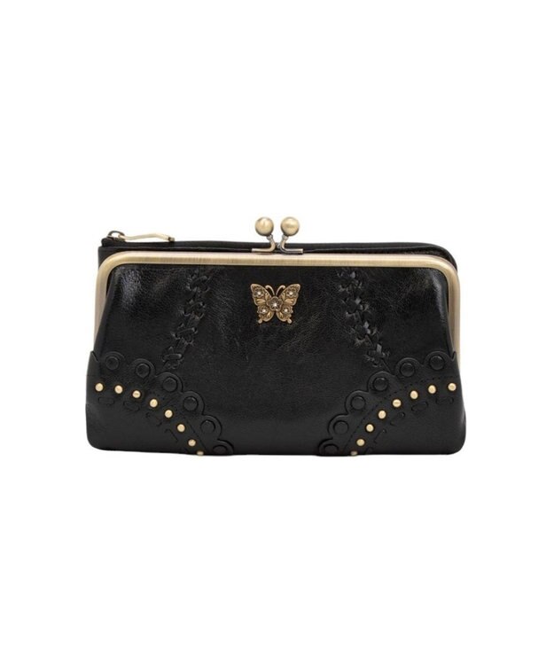 ANNA SUI マチルダ 二つ折り口金長財布 クロ