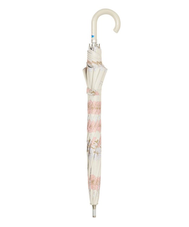 MOONBAT 【軽量】PAUL & JOE 晴雨兼用日傘 長傘 総柄クリザンテーム 一級遮光 遮熱 UV ホワイト