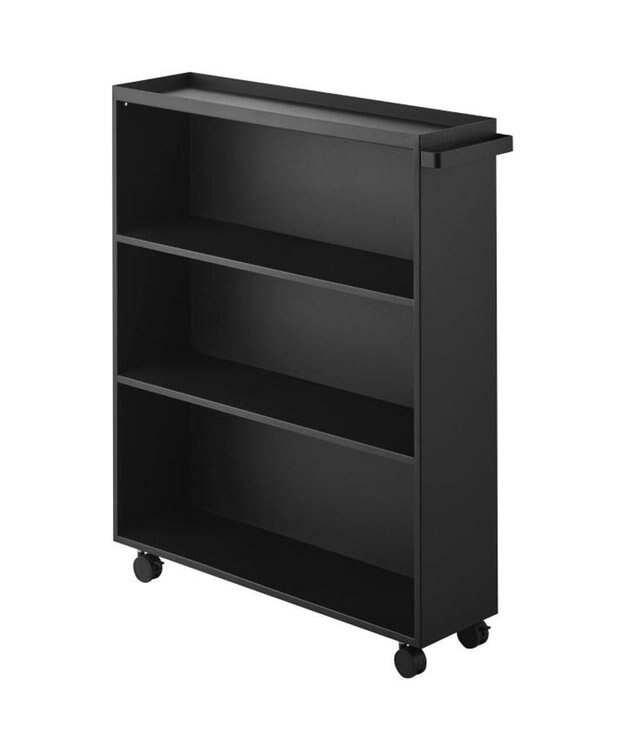 tower ハンドル付き隠せるコミックラック タワー ブラック ブラック