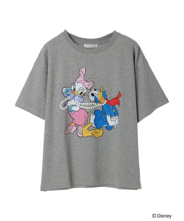 Green Parks ドナルドダック９０ｔｈ／アクセ風プリントＴＥＥII Gray Mixture