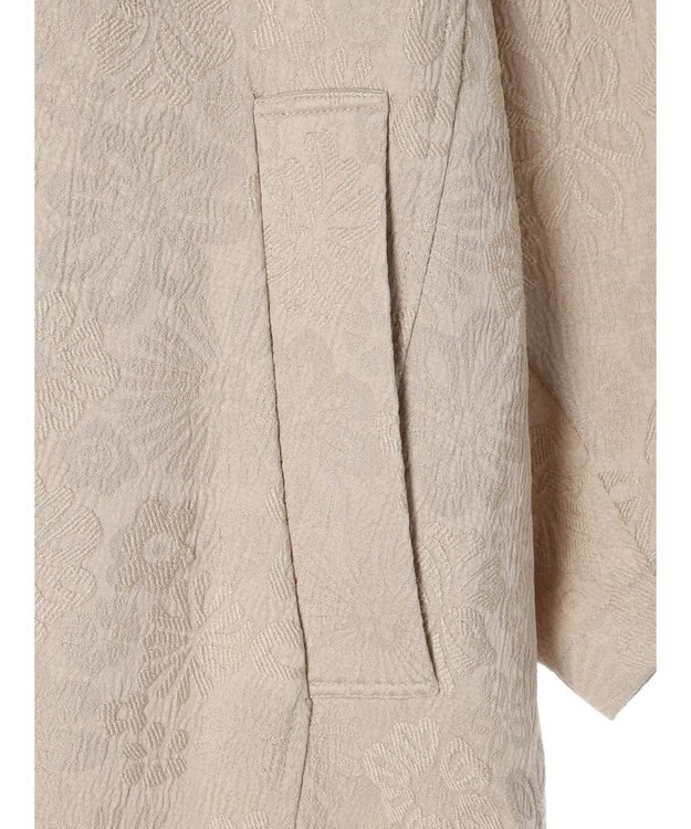 Green Parks ・ＥＬＥＮＣＡＲＥ　ＤＵＥ　ジャカードステンカラーコート Beige