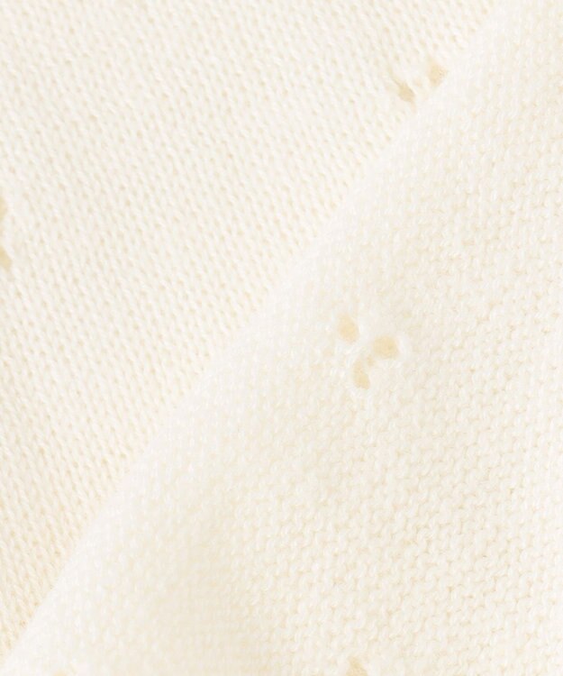 ANY KIDS アイレット ニット カーディガン オフホワイト