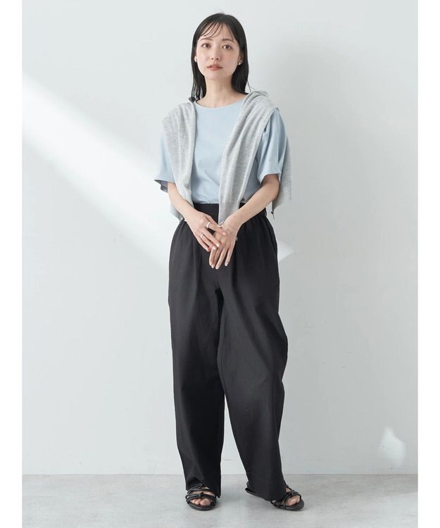 earth music&ecology シアークルーカーディガン Gray Mixture