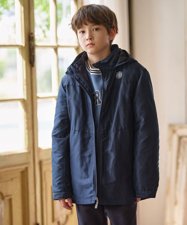 J.PRESS KIDS 【110-130cm】キルトライナー 3WAYコート ネイビー系