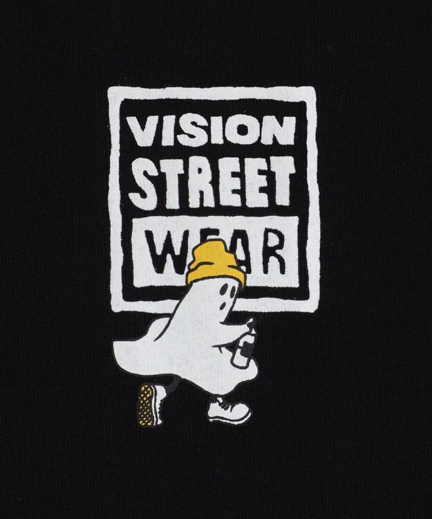 WEGO 【ユニセックス着用ITEM】別注VISIONゴーストスケータープリントT（LS） ブラック