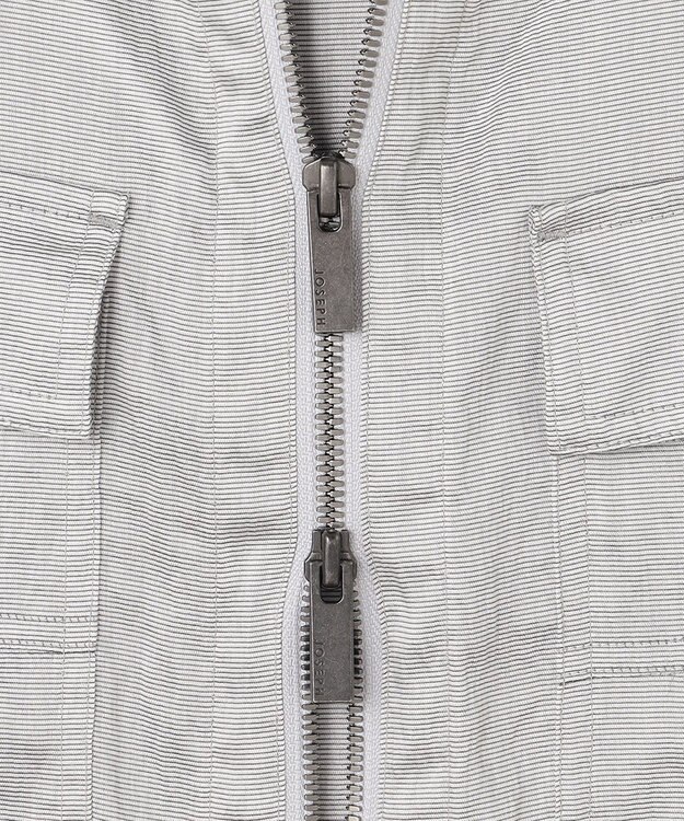 JOSEPH HOMME ストレッチマイヤー　フードブルゾン ライトグレー系