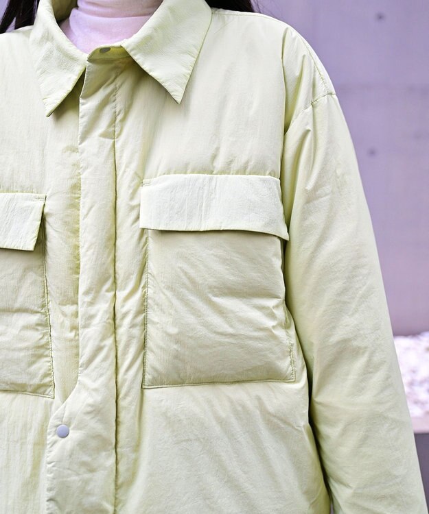 KWD 【日本製/高品質ダウン】LIGHT DOWN SHIRTS JACKET ライトダウンシャツジャケット ライトイエロー